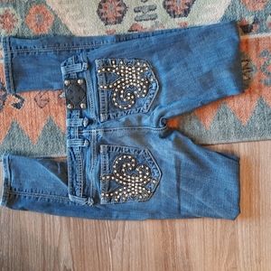 Miss Me Jeans JP4461C Rhinestone Western Cross